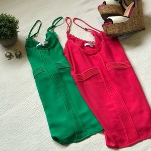 Two double lined sheer tanks
